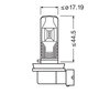 Abmessungen der Osram LEDriving HL Easy H11 LED-Lampen für Nebelscheinwerfer