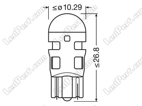 Ampoules LED oranges W5W / WY5W Osram LEDriving® SL  - W2.1x9.5d