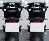 Vergleich vor und nach der Installation Dynamische LED-Blinker + Bremslichter für Aprilia Shiver 750 GT