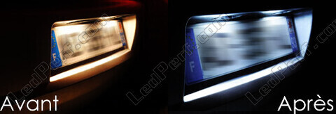 Led Plaque Immatriculation Dacia Logan avant et apres