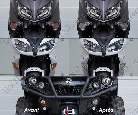 Led Clignotants Avant Aprilia Sport City Cube 125  avant et après