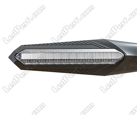 Vue avant des clignotants dynamiques LED avec feux de jour pour BMW Motorrad S 1000 RR (2009 - 2015)