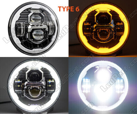 Phare à LED pour Royal Enfield Bullet electra X 500 (2004 - 2008) - Optique moto rond homologué