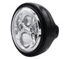 Exemple de Phare rond noir avec un optique LED chromé de Suzuki Intruder 800 (1992 - 2003)