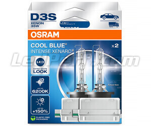 Paire d'Ampoules Xénon D3S Osram Xenarc Cool Blue Intense 6200K dans son emballage - 66340CBN-2HB