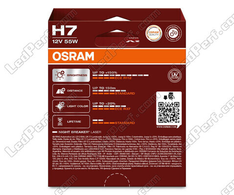 Pack de 2 Ampoules H7 Osram Night Breaker Laser +150% - 64210NL-2HB