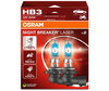 Pack de 2 Ampoules HB3 Osram Night Breaker Laser +150% - 9005NL-2HB