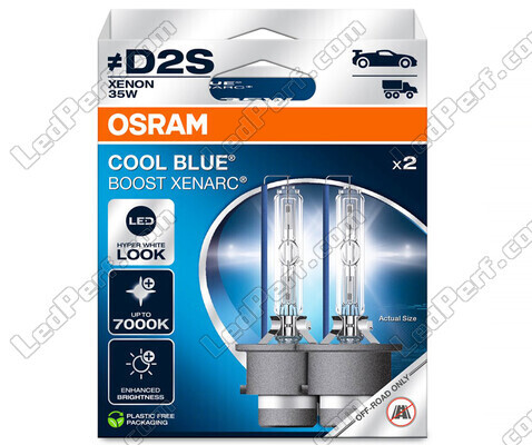 Leuchtmittel Xenon D2S Osram Xenarc Cool Blue Boost 7000K Ref: 66240CBB-2HB in Verpackung mit 2 lampen