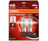 Packung mit 2 Lampen H8 Osram Night Breaker Laser + 150% - 64212NL-2HB