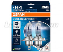 Packung mit 2 Lampen H4 Osram Cool Blue Boost - 5500K -  62193CBB-2HB